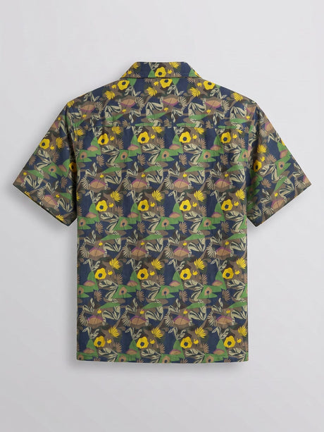 Abstract Floral Graphic Cropped Shirt Shirts Fugazee 