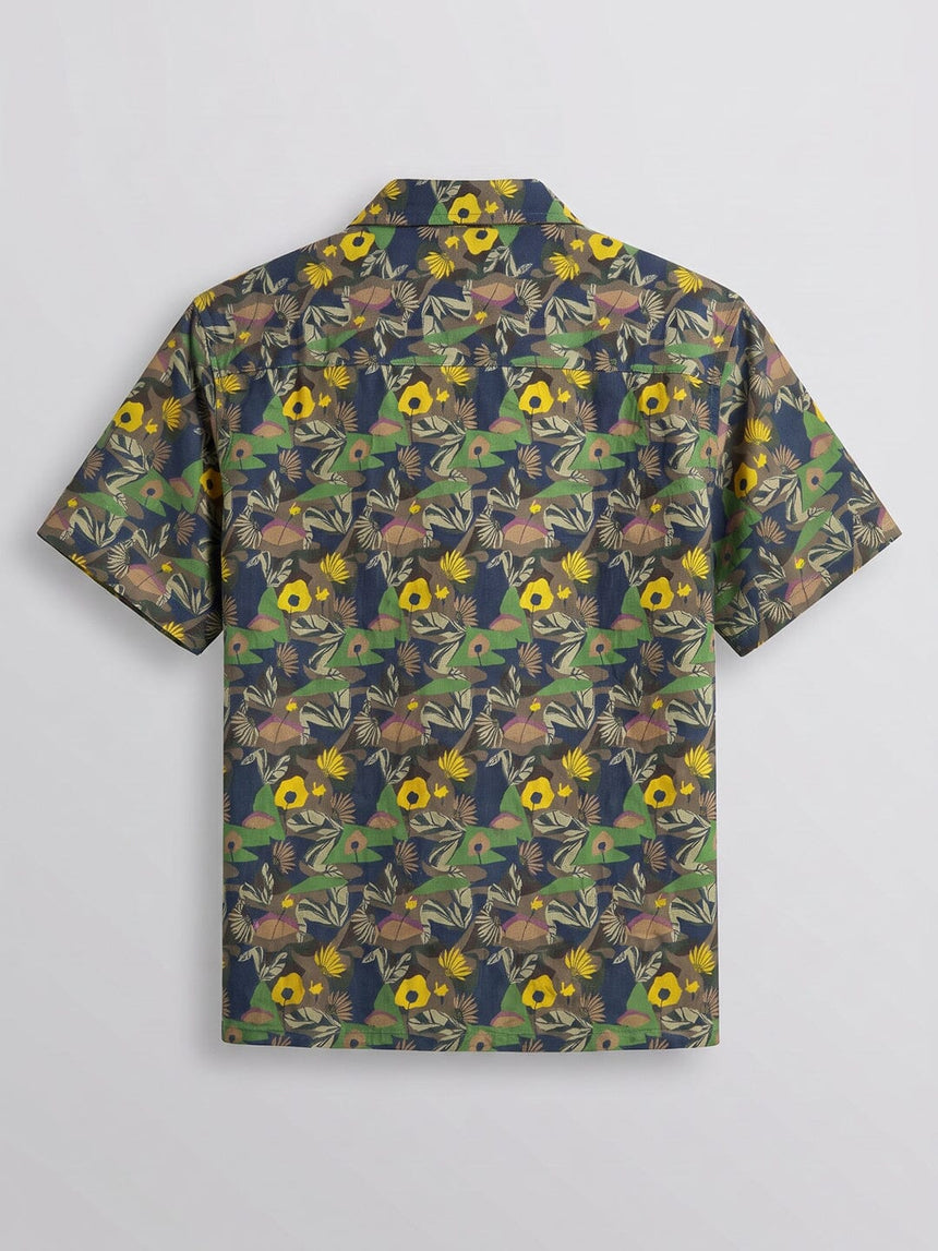 Abstract Floral Graphic Cropped Shirt Shirts Fugazee 