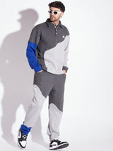 Grey Cut Sew Polo Sweatshirt Sweatshirts Fugazee 