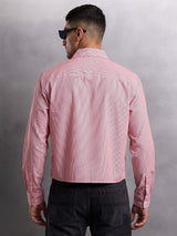 Amber Striped Quarter Cropped Shirt Shirts Fugazee 