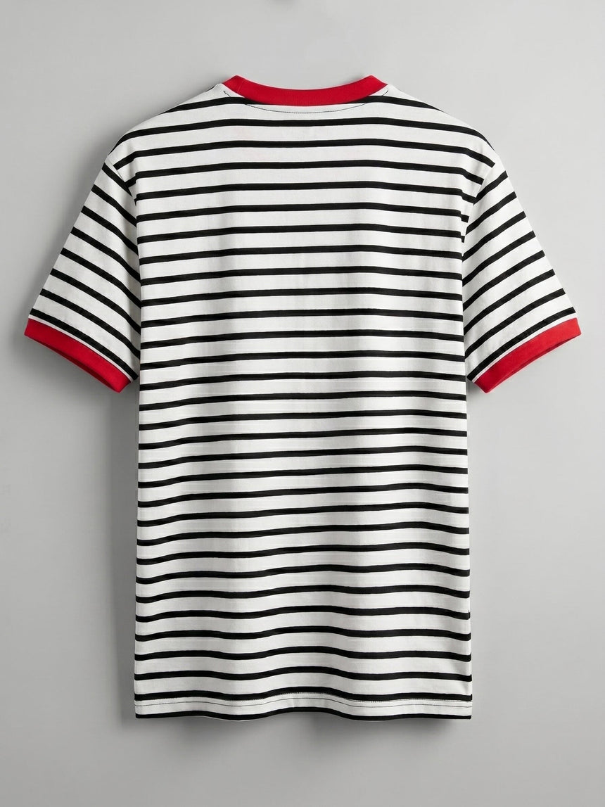 White Striped Ringer Tshirt T-Shirts Fugazee 