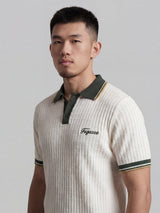 Ecru Old Money Knitted Polo Tshirt T-Shirts Fugazee 