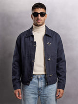 Navy Twill Fireman Clasp Jacket Jackets Fugazee 