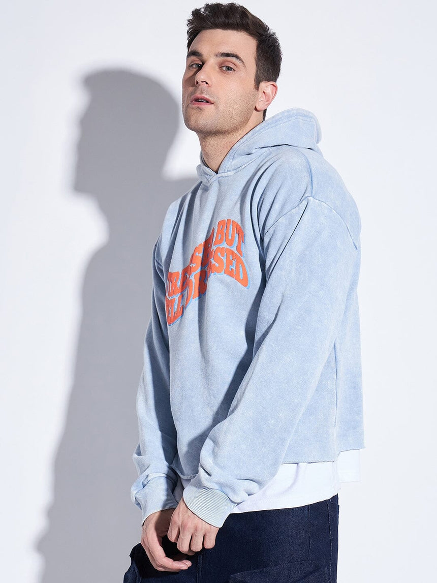 Sky Pigment Washed Graphic Cropped Hoodie Sweatshirts Fugazee 