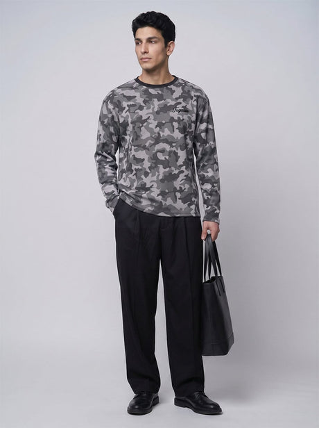 Grey Camo Waffle Longsleeve Tshirt T-Shirts Fugazee 