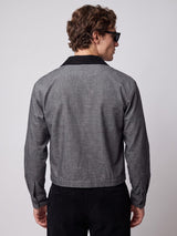 Charcoal Corduroy Dapper Cropped Shirt Shirts Fugazee 