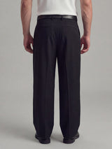 Black Pleated Tailored Trousers Trousers Fugazee 