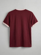 Maroon Cropped Ringer Tshirt T-Shirts Fugazee 