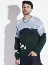 Grazing Scene Graphic Oversized Sweater Sweaters Fugazee 