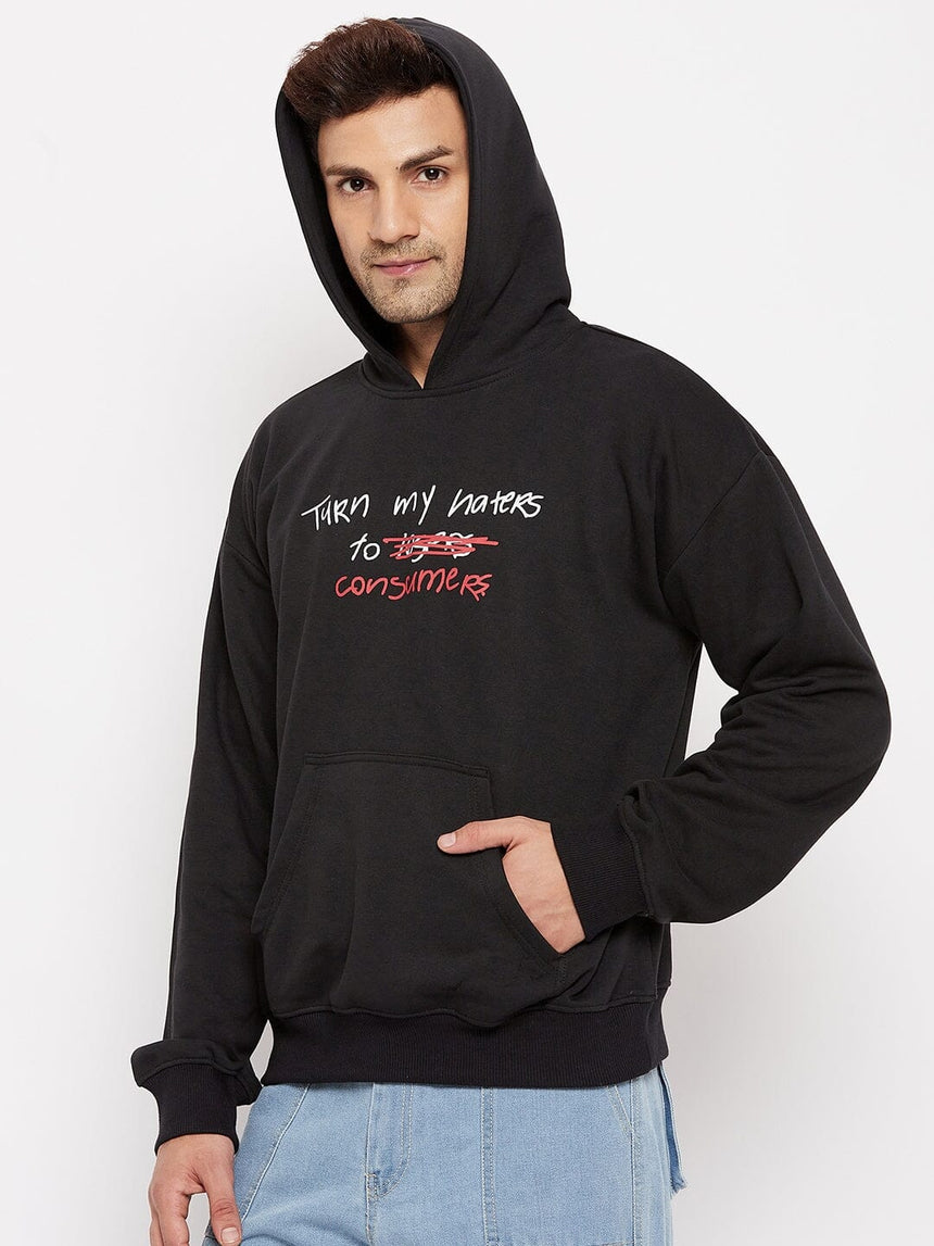 Black Haters Graphic Oversized Sweatshirt Sweatshirts Fugazee 