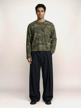 Camo Waffle Cropped Longsleeve Tshirt T-Shirts Fugazee 