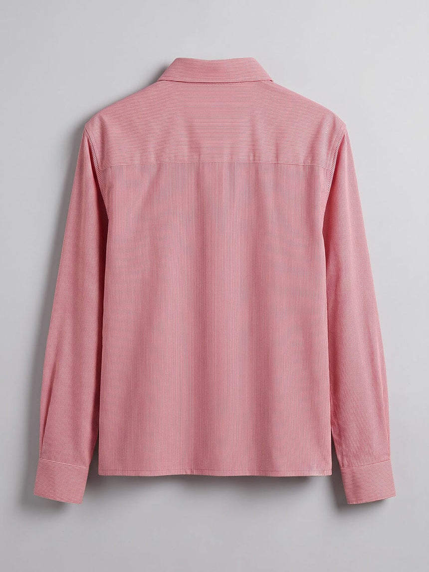 Amber Striped Quarter Cropped Shirt Shirts Fugazee 