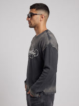 Midnight Washed Waffle Graphic Tshirt T-Shirts Fugazee 