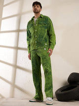 Neon Dyed Washed Cord Shacket and Trackpant Clothing set Clothing Set Fugazee 