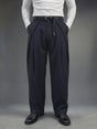 Midnight Blue Pleated Korean Trousers Trousers Fugazee 