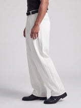 White washed Pleated Denim Jeans Fugazee 