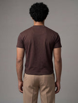 Brown Eyelet Detail Cropped Tshirt T-Shirts Fugazee 