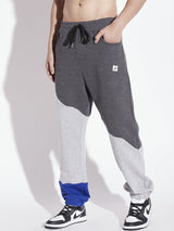 Grey Cut Sew Relaxed Fit Joggers Trackpants Fugazee 