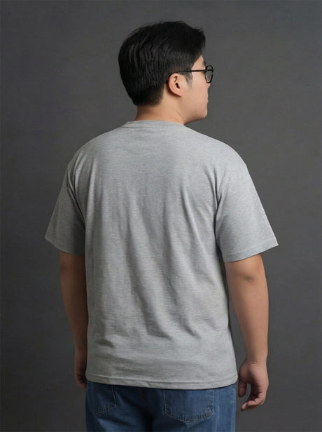 Grey Faux Flat Look Cut and Sew T-shirt T-Shirts Fugazee 