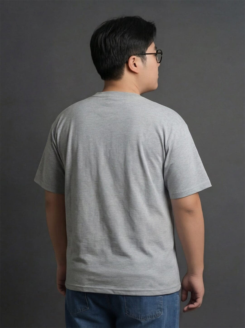 Grey Faux Flat Look Cut and Sew T-shirt T-Shirts Fugazee 