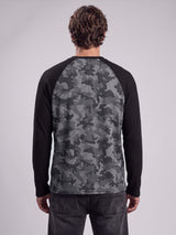 Grey Camo Raglan Waffle Longsleeves Tshirt T-Shirts Fugazee 