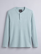 Aqua Parker Ribbed Henley Tshirt T-Shirts Fugazee 
