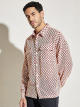 Red Checkered Lace Overshirt Shirts Fugazee 