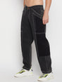 Grey Contrast Stitched Double Panel Jeans Jeans Fugazee 