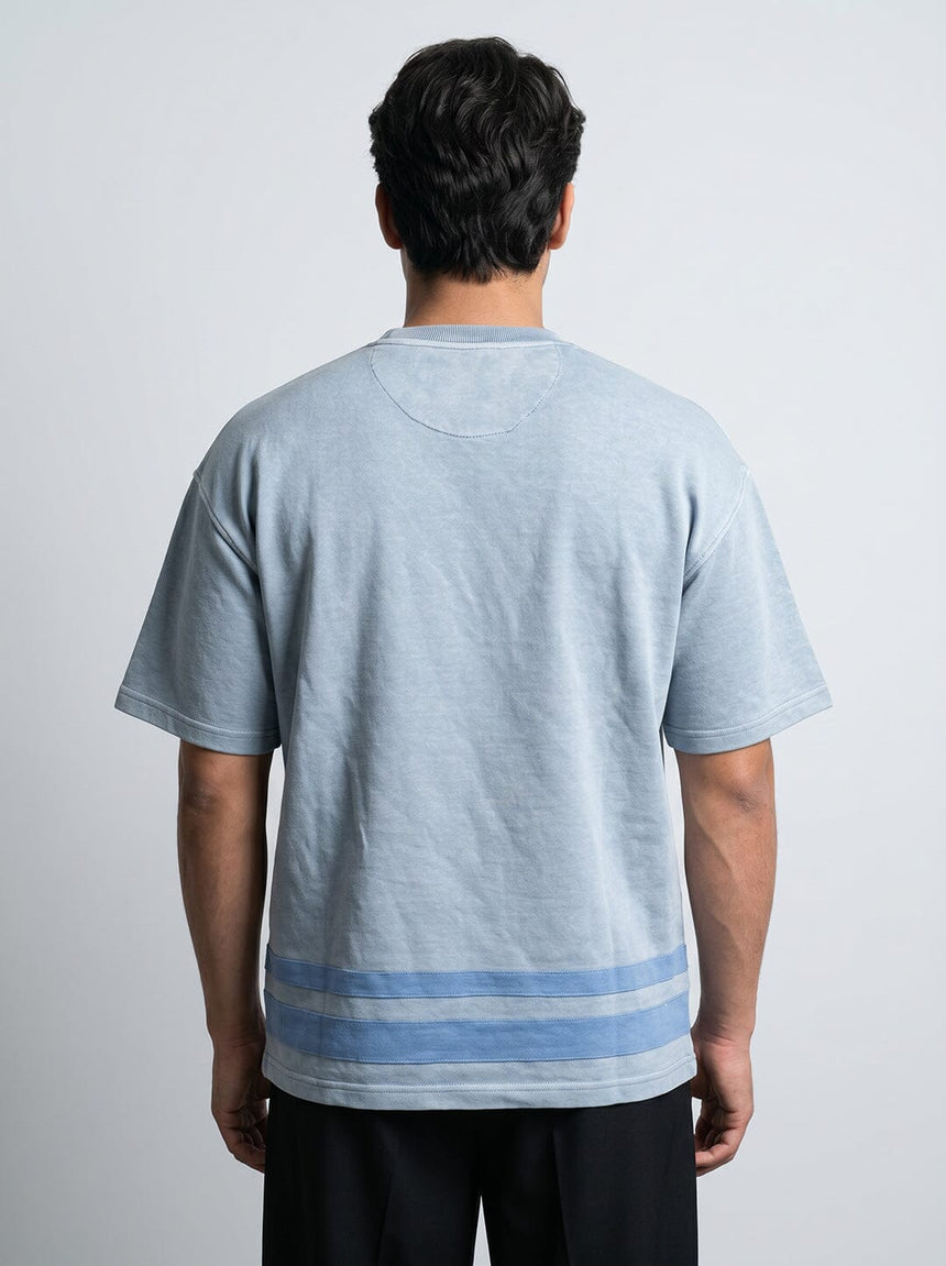 Ice Blue Washed Oversized Tshirt T-Shirts Fugazee 