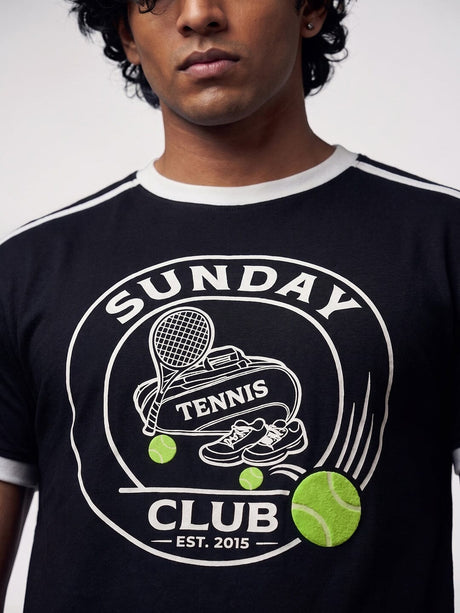 Black Sunday Club Ringer Tshirt T-Shirts Fugazee 