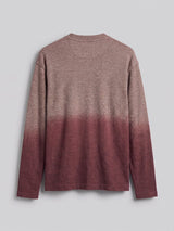 Brown Melange Ombré Relaxed Henley Tshirt T-Shirts Fugazee 