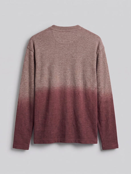 Brown Melange Ombré Relaxed Henley Tshirt T-Shirts Fugazee 
