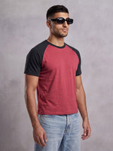 Rust Melange Raglan Cropped Tshirt T-Shirts Fugazee 