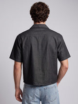 Black Sakura Denim Shirt Shirts Fugazee 