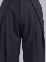 Midnight Grey Pleated Korean Trousers Trousers Fugazee 