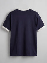 Navy Cropped Ringer Tshirt T-Shirts Fugazee 