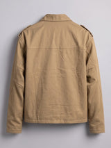 Biege Heavyweight Cropped Harrington Jacket Jackets Fugazee 