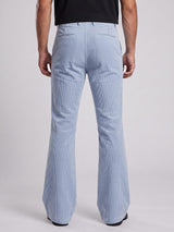 Sky Corduroy Pleated Flared Trousers Trousers Fugazee 
