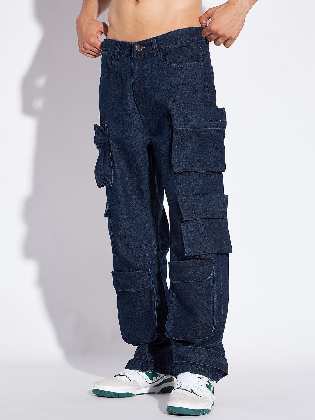 Buy MOMEITU Harajuku Pants Multi-Pocket Cargo Pants Women's Pants Posh Low  Waist Pants Loose Casual Denim Pants(S,Black) at Amazon.in