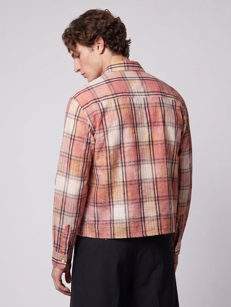 Sun Shades Seer Sucker Washed Cropped Shirt Shirts Fugazee 