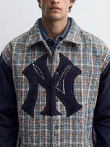 Blue Tweed NY Applique Jacket Jackets Fugazee 