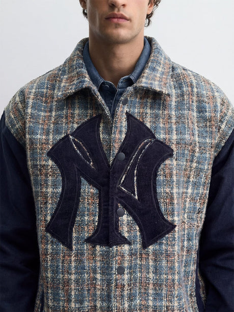 Blue Tweed NY Applique Jacket Jackets Fugazee 
