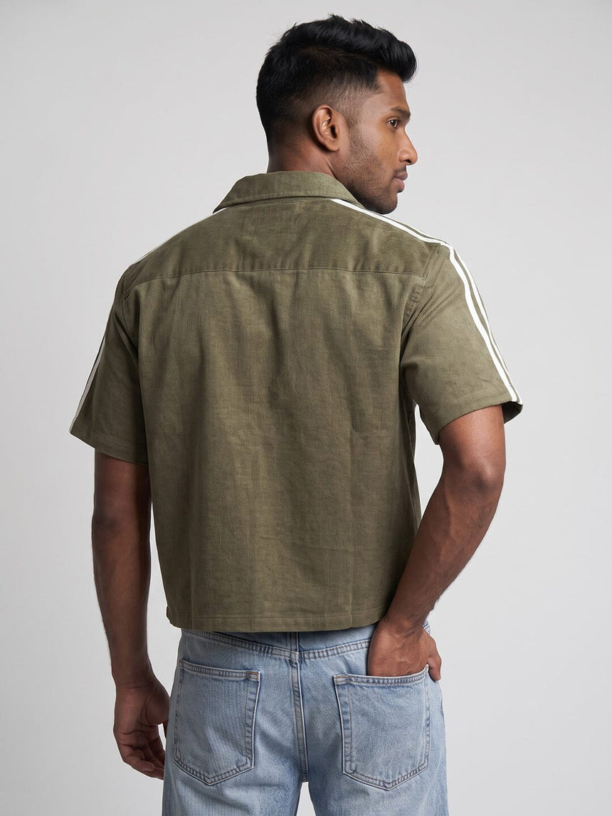 Olive Corduroy Cheongsam Shirt Shirts Fugazee 