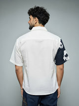 Floral Split Corduroy Denim Shirt Shirts Fugazee 