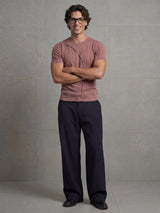 Dusty Cedar Ribbed Cut Sew Muscle Tshirt T-Shirts Fugazee 