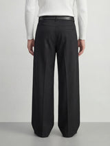 Black Rivet Pleated Trousers Trousers Fugazee 