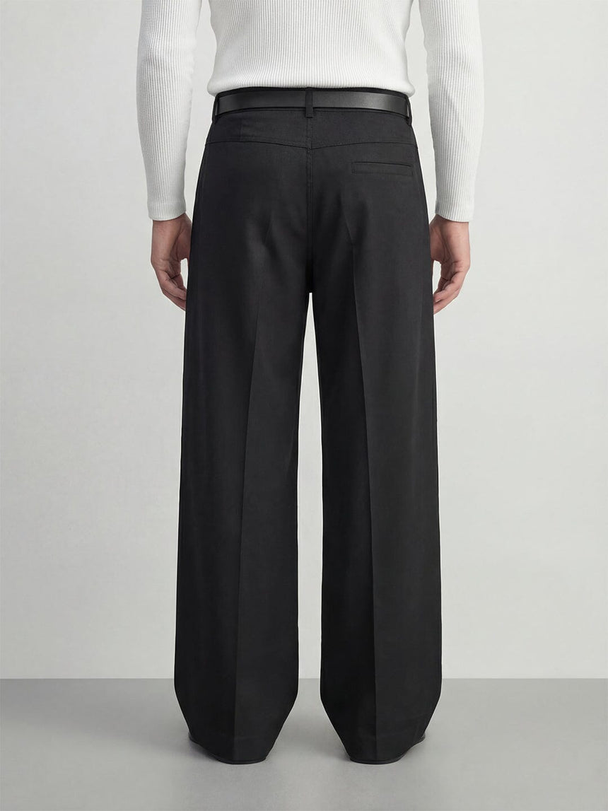 Black Rivet Pleated Trousers Trousers Fugazee 