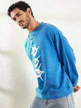 Blue Ombre Oversized Sweatshirt Sweatshirts Fugazee 