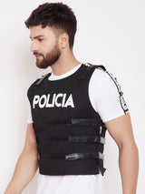 Black Policia Tactical Jacket Jackets Fugazee 