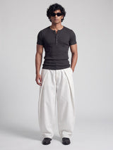 White washed Pleated Denim Jeans Fugazee 